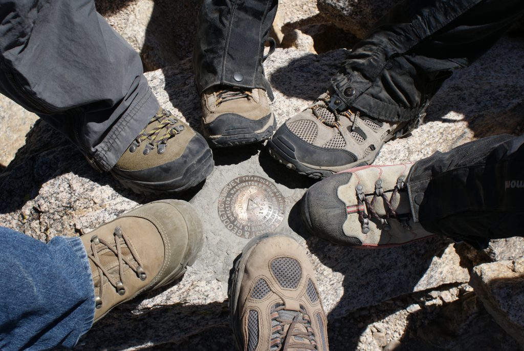 The feet on the summit.