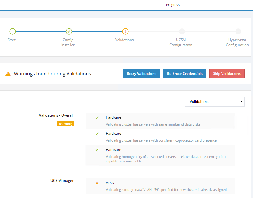 UCS-M Validation Failed