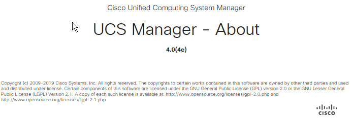 UCS Manager Old Version