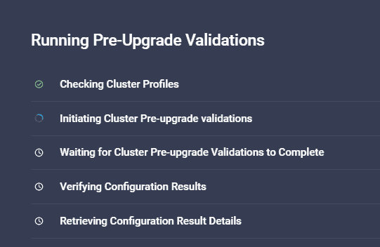 Upgrade Validations