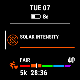 Garmin Screenshot Solar