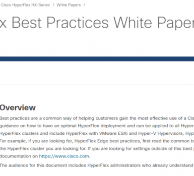 Best Practices HyperFlex